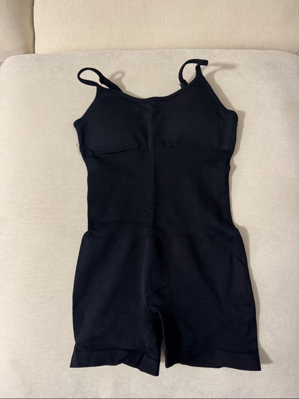 Black nylon/ spandex romper